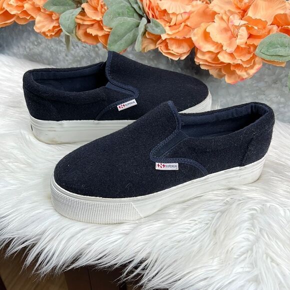 Superga Platform Wool/Poly Sneakers - Picture 1 of 11